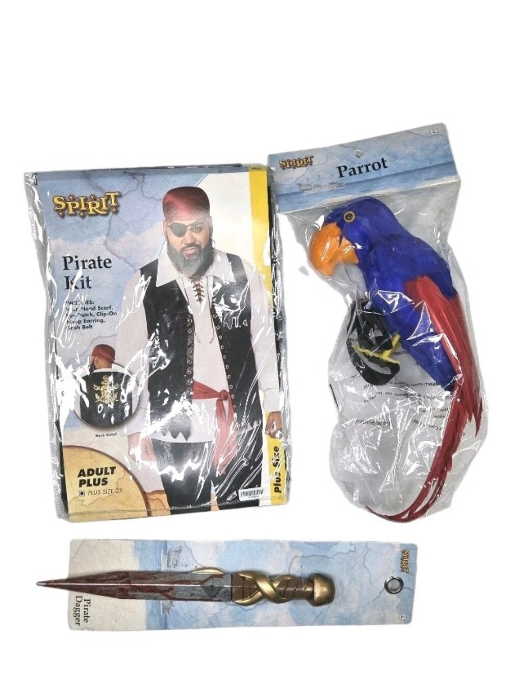 Pirate Costume Bundle with Accessories Halloween Costume Size Adult Plus-Spirt